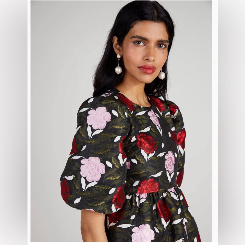 Kate Spade Rose Garden Brocade Top NWT size 10